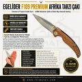 Egelider Bıçak F109 Premium El Yapımı Afrika Tarzı Çakı - 440M Çelik 19.5 cm