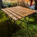 Graywolf Ahşap Masalı Elyaf Destekli 4 Kişilik Kamp Seti (4 Sandalye + 1 Ahşap Masa)