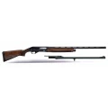 Huğlu Renova Cantilever Combo Slug Yarı Otomatik Av Tüfeği Siyah (12 GA - Kinetik Sistem - Çift Namlulu Combo Set - Cantilever Picatinny Raylı Slug Namlu - Türk Cevizi)