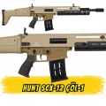 Hunt SCX12 Şarjörlü Av Tüfeği Çöl Siyah (SCAR Tipi Çift Renk Yarı Otomatik)