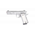 Kuzey 911 Kurusıkı Ses Tabancası (9 mm P.A.K. - Sedef Kabze - Parlak Krom - Colt M1911 Tipi)