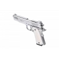 Kuzey 911 Kurusıkı Ses Tabancası (9 mm P.A.K. - Sedef Kabze - Parlak Krom - Colt M1911 Tipi)