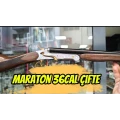 Maraton 36 Kalibre İşlemeli Sarı Parçalı Çifte Av Tüfeği (.410 GA - Yan Yana Çift Namlu - Zengin İşlemeli Gövde)