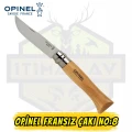 Opinel Inox No:8 Çakı - Paslanmaz Çelik Yatagan Bıçak Kayın Sap Virobloc