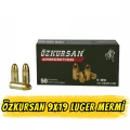 Özkursan 9x19mm Luger Tabanca Fişeği FMJ 124 Grain (Çelik Kovan) - 50 Adet