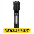 Panther PT-4114 Type-C Şarjlı P50 LED + Yan SMD LED Zoomlu El Feneri (800 Lümen / Kırmızı-Mavi Flaşörlü)