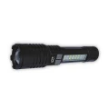Panther PT-4114 Type-C Şarjlı P50 LED + Yan SMD LED Zoomlu El Feneri (800 Lümen / Kırmızı-Mavi Flaşörlü)