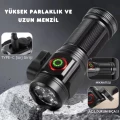 Powerdex PD-7007 15W Şarjlı Profesyonel LED El Feneri (2x 18650 Bataryalı)