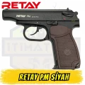 Retay PM Kurusıkı Ses Tabancası (9 mm P.A.K. - Mat Siyah - Makarov Tipi)