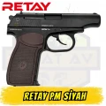 Retay PM Kurusıkı Ses Tabancası (9 mm P.A.K. - Mat Siyah - Makarov Tipi)