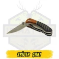 Spider Katlanır Çakı Ahşap Sap - Açık Uzunluk 15.5 cm Kapalı 9 cm
