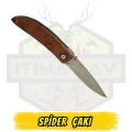 Spider Katlanır Çakı Ahşap Sap - Açık Uzunluk 19.5 cm Kapalı 10 cm