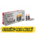 Sterling 9mm Luger Tabanca Fişeği FMJ 115 Grain (Çelik Kovan) - 50 Adet