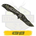 SWAT Katlanır Çakı Kamuflaj Desenli - Açık Uzunluk 17.5 cm Kapalı 10.5 cm