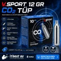 V.SPORT 12 Gram CO₂ Havalı Tabanca Tüpü Kapsülü - 10lu Kutu