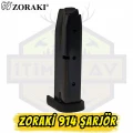 Ürün Adı: Zoraki 914-T Kurusıkı Tabanca Yedek Şarjör (9mm P.A.K. - 14 Fişek Kapasiteli)