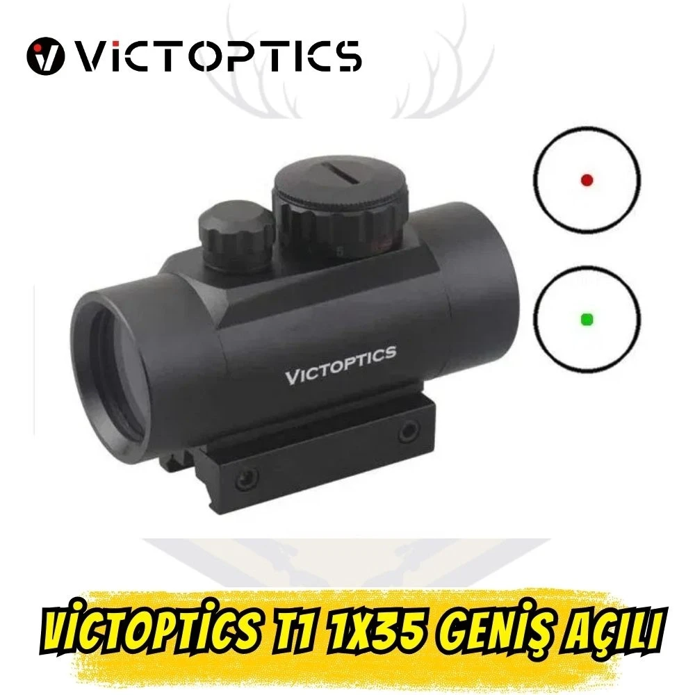 Victoptics T1 1x35 Geniş Açılı Red-Dot Nişangah (RDSL-05) - Kırmızı & Yeşil Aydınlatmalı