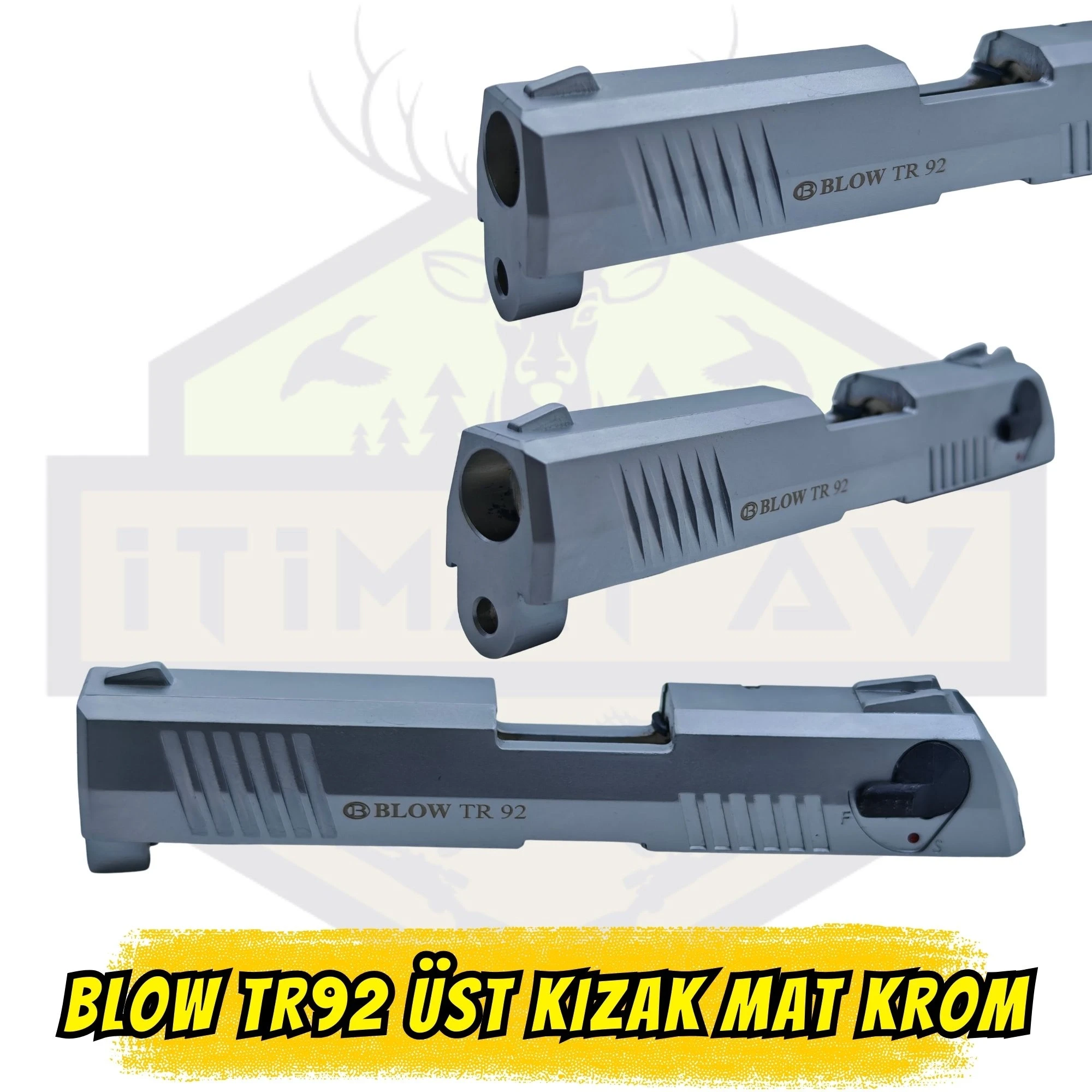 Blow TR92 Kurusıkı Tabanca Üst Kızak (Sürgü) - Mat Krom