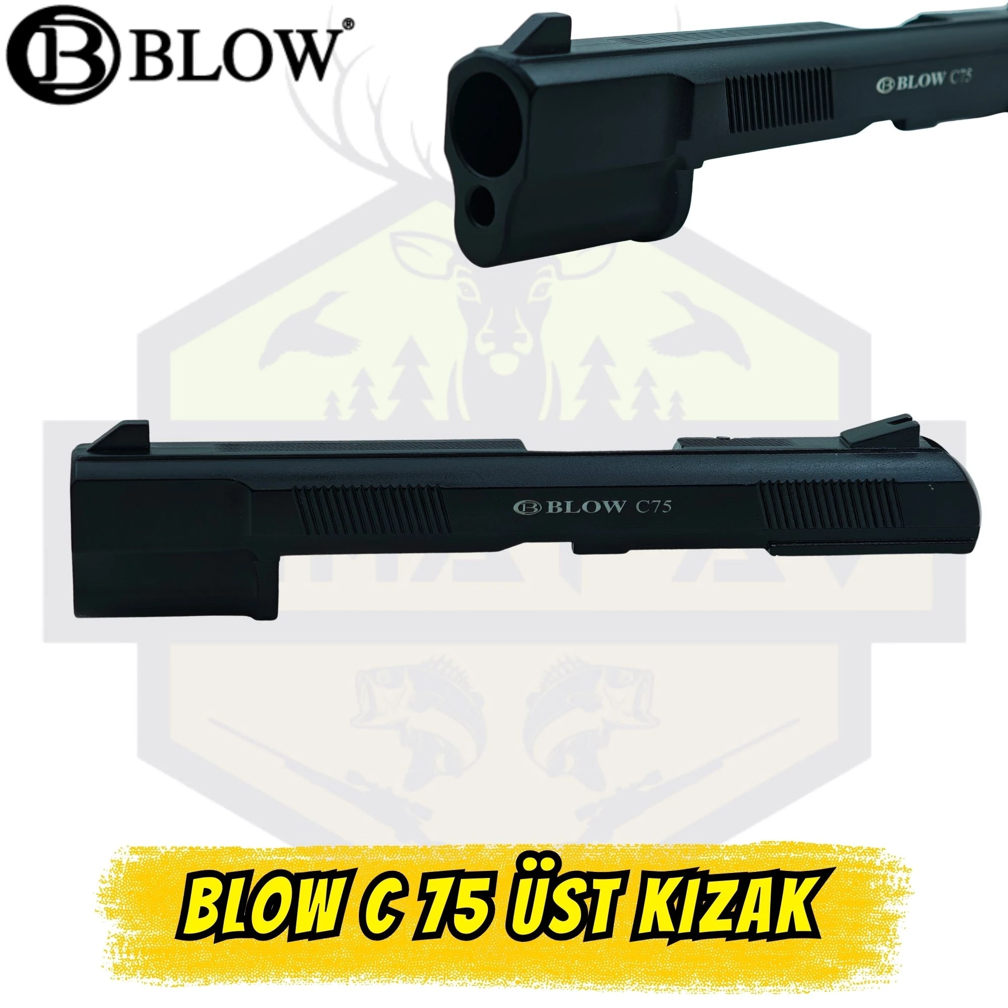 Blow C75 Kurusıkı Tabanca Üst Kızak (Sürgü) - Siyah