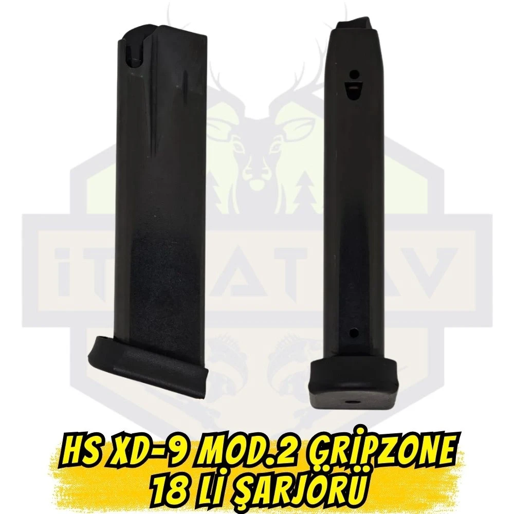 HS XD-9 Mod.2 GripZone 18’li Şarjör - 9x19mm Paslanmaz Çelik