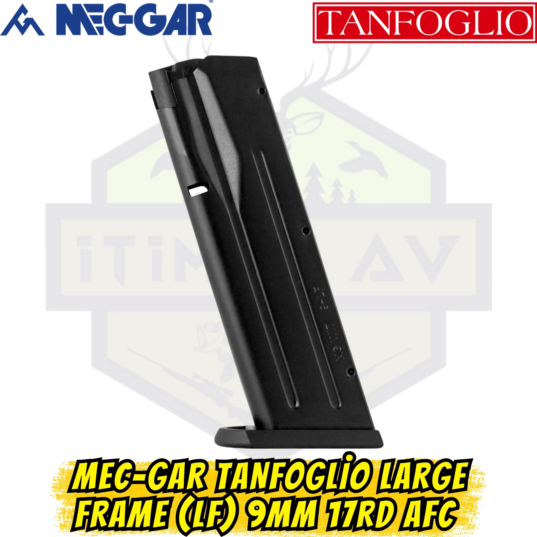 MEC-GAR Tanfoglio Large Frame (LF) 9mm 17RD AFC Şarjör - Sürtünme Önleyici Kaplama