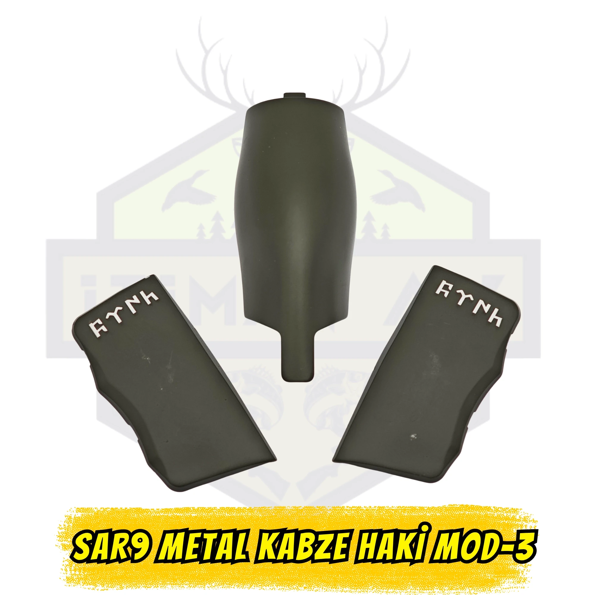 Sarsılmaz SAR9 & SAR9 Compact Uyumlu Metal Kabze - Haki (Gök-Türkçe TÜRK Yazılı) - Model 3