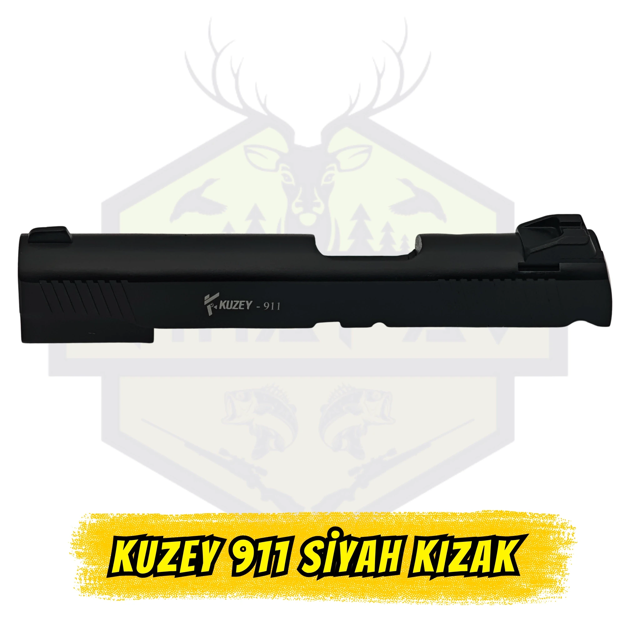 Kuzey 911 Kurusıkı Tabanca Üst Kızak - Siyah Yedek Parça