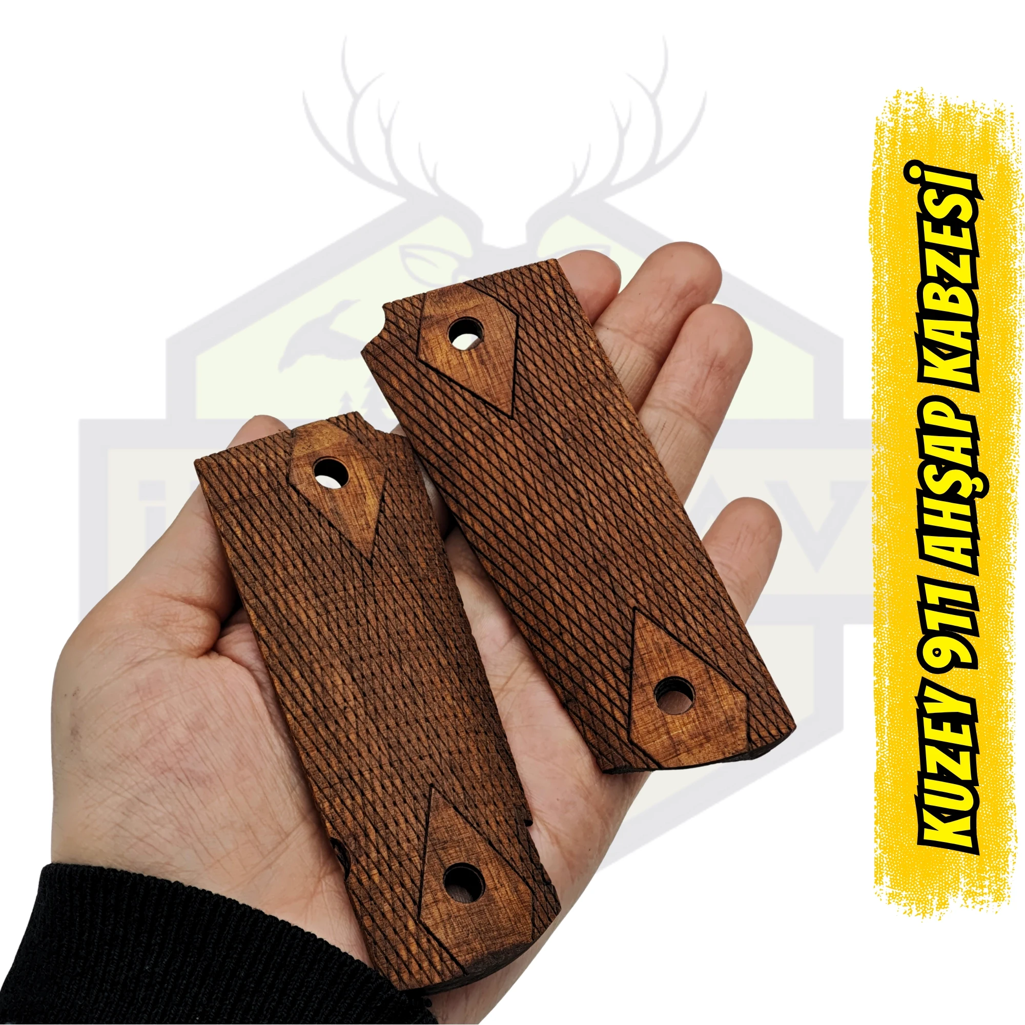 Kuzey 911 Gerçek Ahşap Kabze - 1911 Klasik Seri Ergonomik Kapak