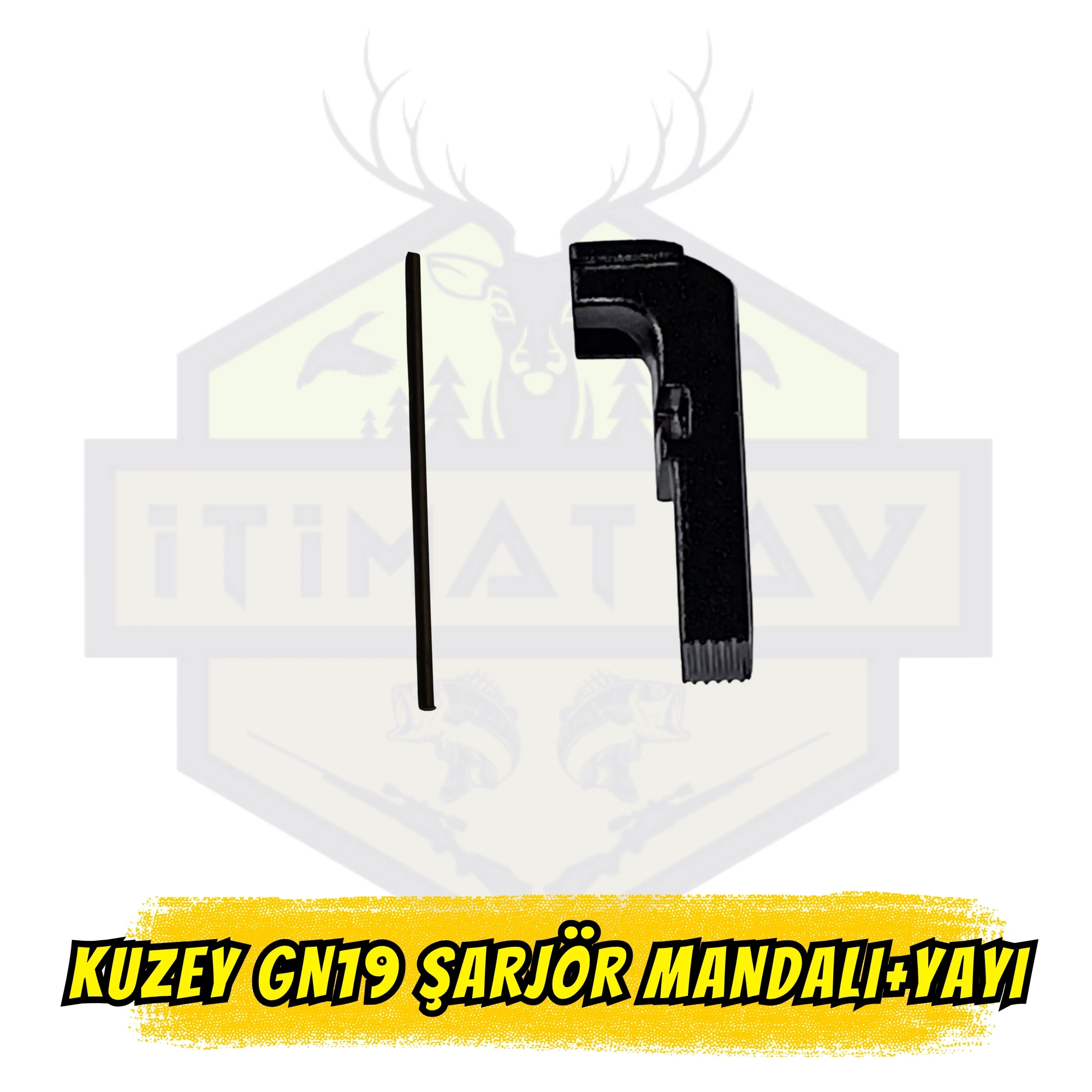 Kuzey GN19 Kurusıkı Tabanca Şarjör Mandalı ve Yayı Seti - Siyah