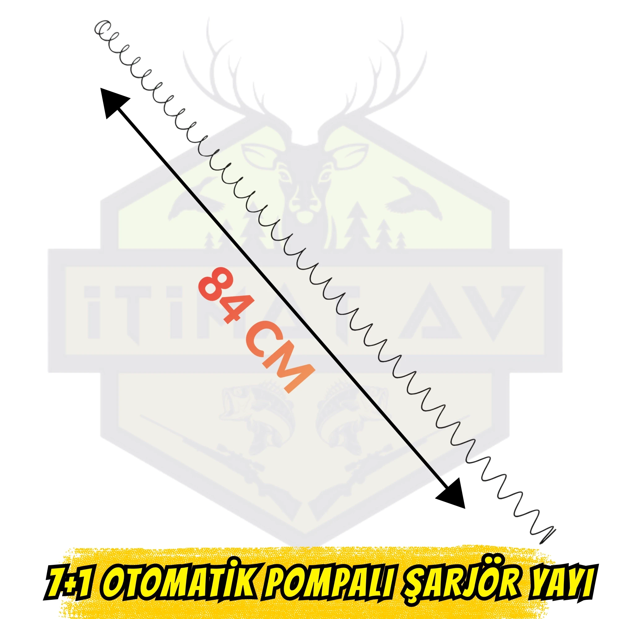 7+1 Otomatik ve Pompalı Tüfek Şarjör Borusu Yayı - 84 cm