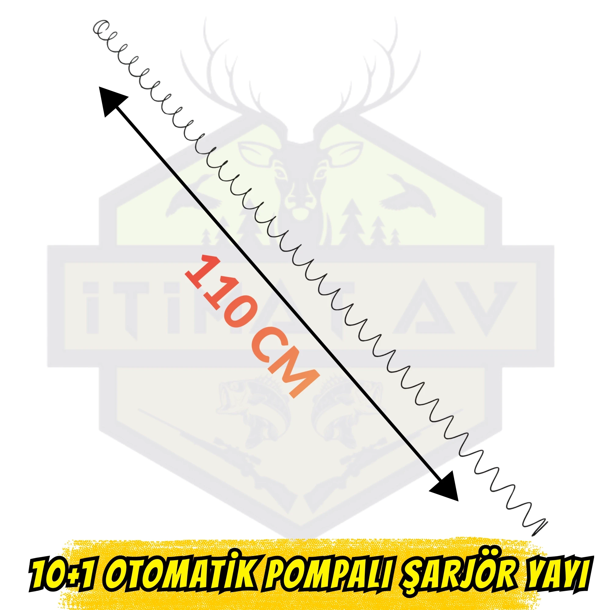 10+1 Otomatik ve Pompalı Tüfek Şarjör Borusu Yayı - 110 cm
