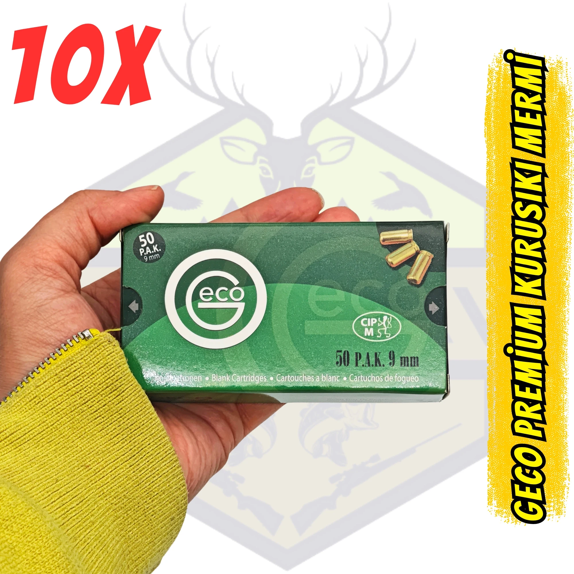 Geco 9mm P.A.K. Kurusıkı Mermisi - 10 Kutu Ekonomik Paket (500 Adet)