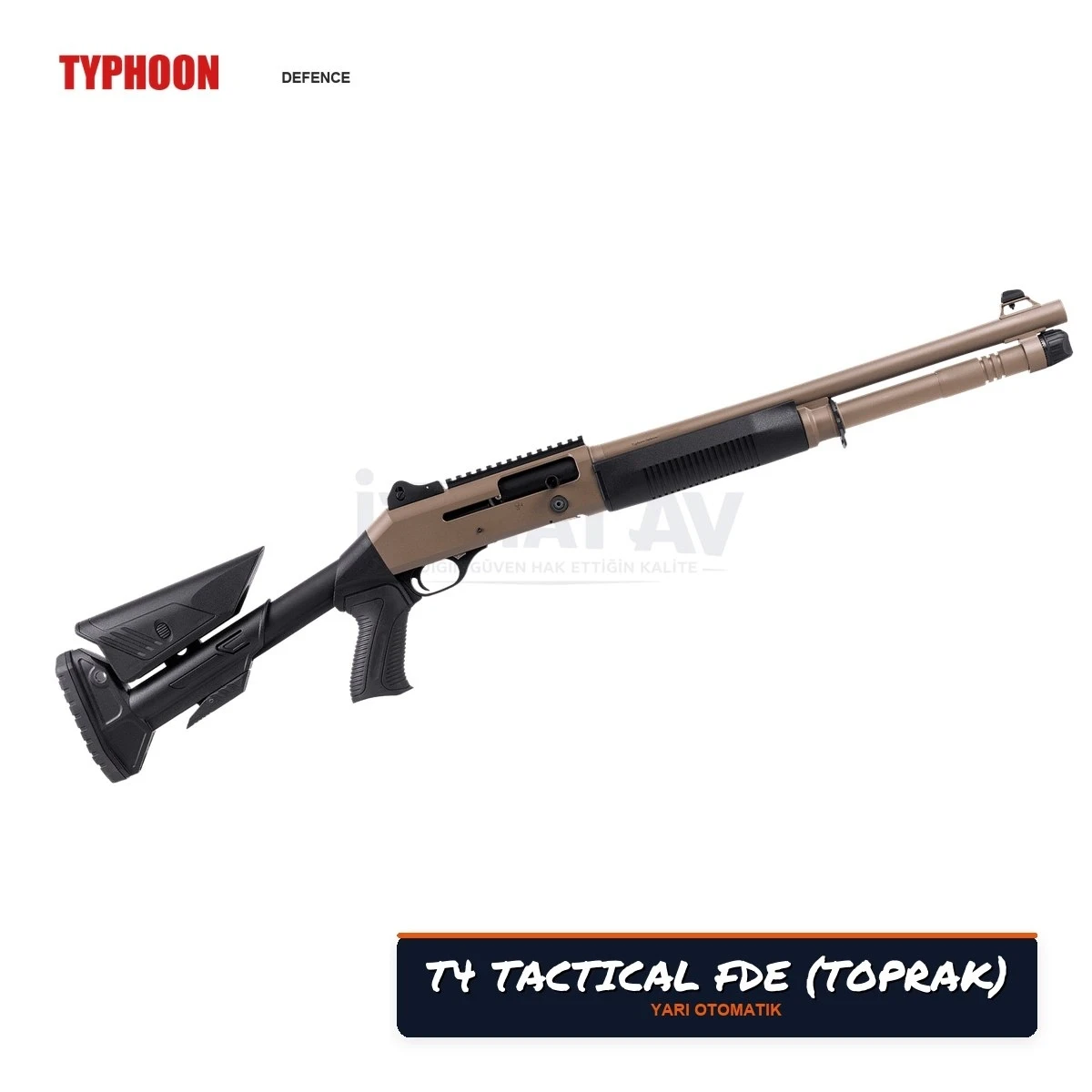 Typhoon T4 Tactical FDE (Toprak) Yarı Otomatik Av Tüfeği
