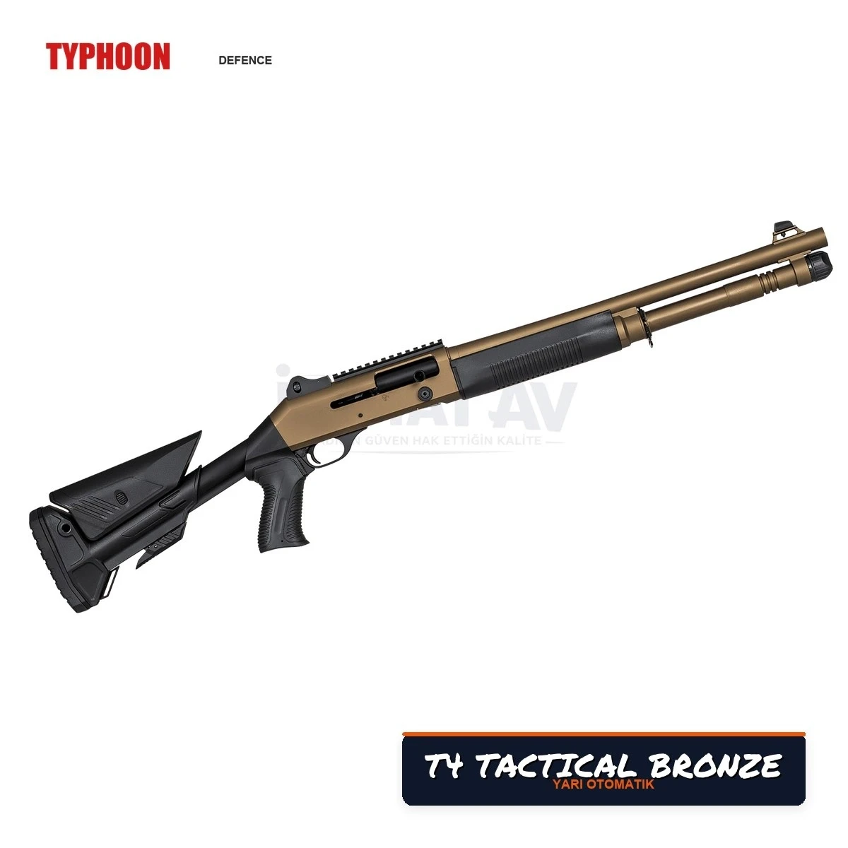 Typhoon T4 Tactical Bronze Yarı Otomatik Av Tüfeği