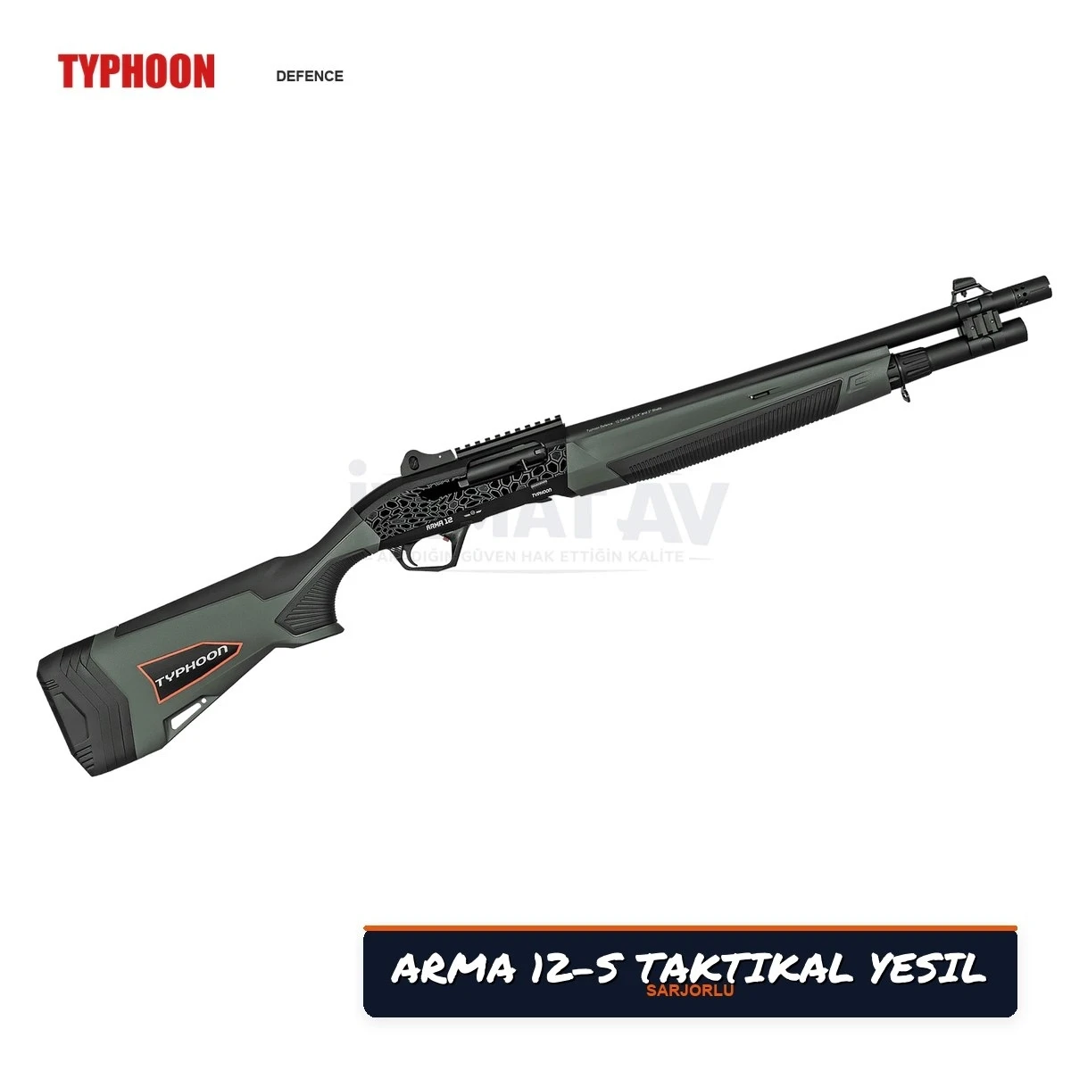 Typhoon Arma 12-S Taktikal Yeşil Şarjörlü Av Tüfeği