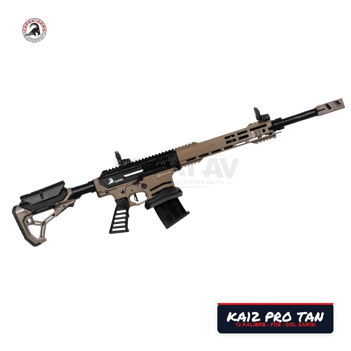 Capra KA12 PRO Tan Şarjörlü Yarı Otomatik Av Tüfeği
