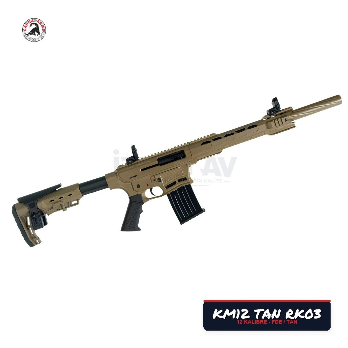 Capra KM12 Tan (RK03) Şarjörlü Yarı Otomatik Av Tüfeği