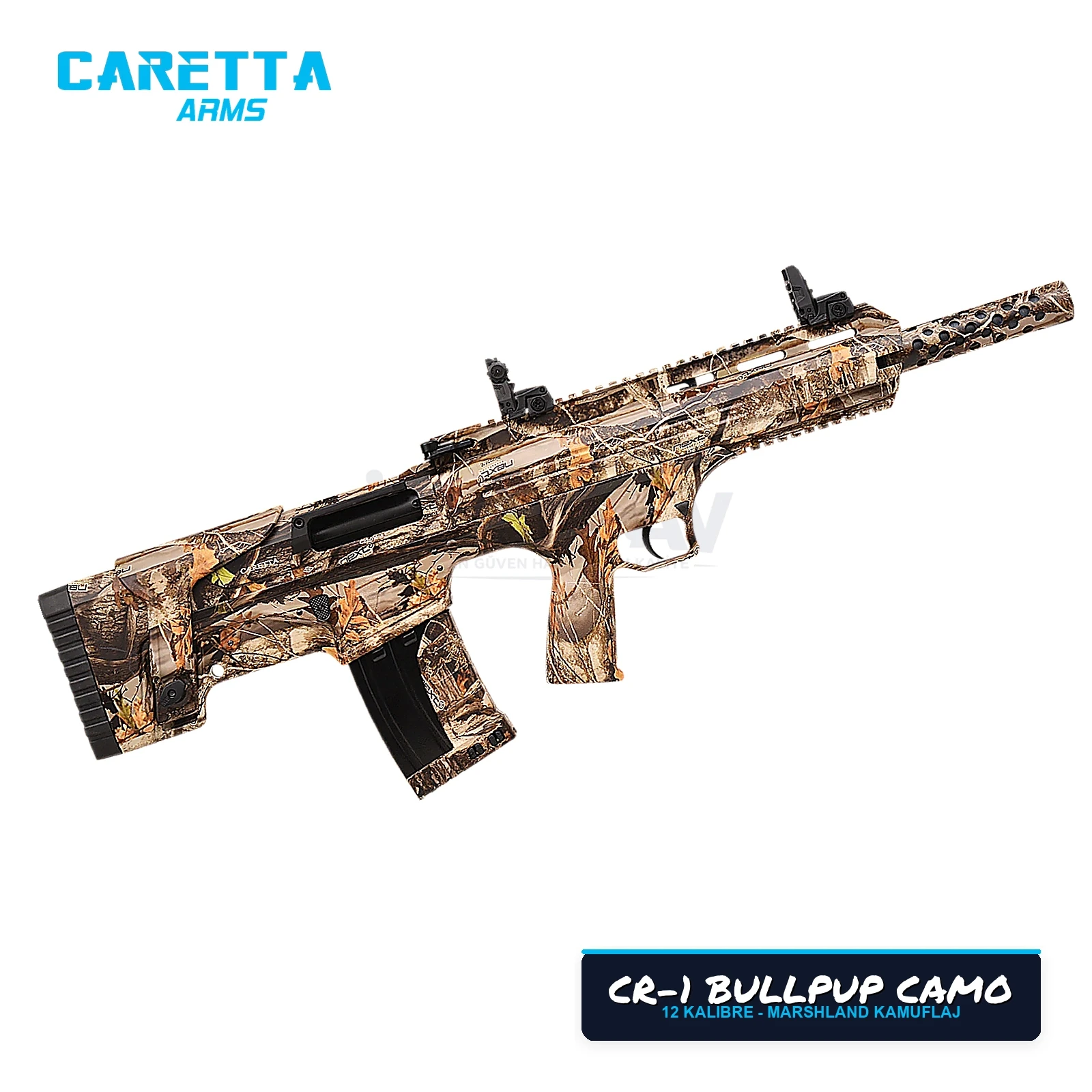 Caretta CR-1 Bullpup Camo (Marshland) 12 Kalibre Şarjörlü Av Tüfeği
