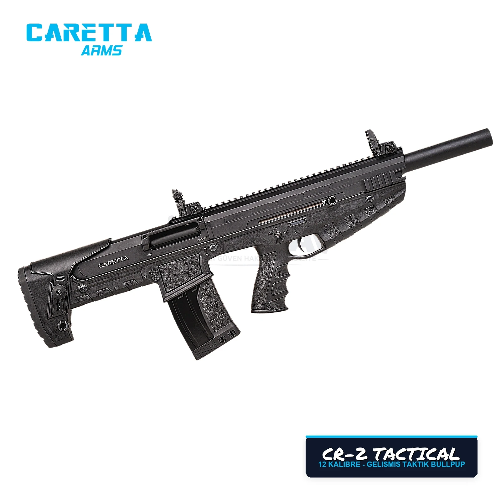 Caretta CR-2 Tactical Bullpup Siyah 12 Kalibre Şarjörlü Av Tüfeği