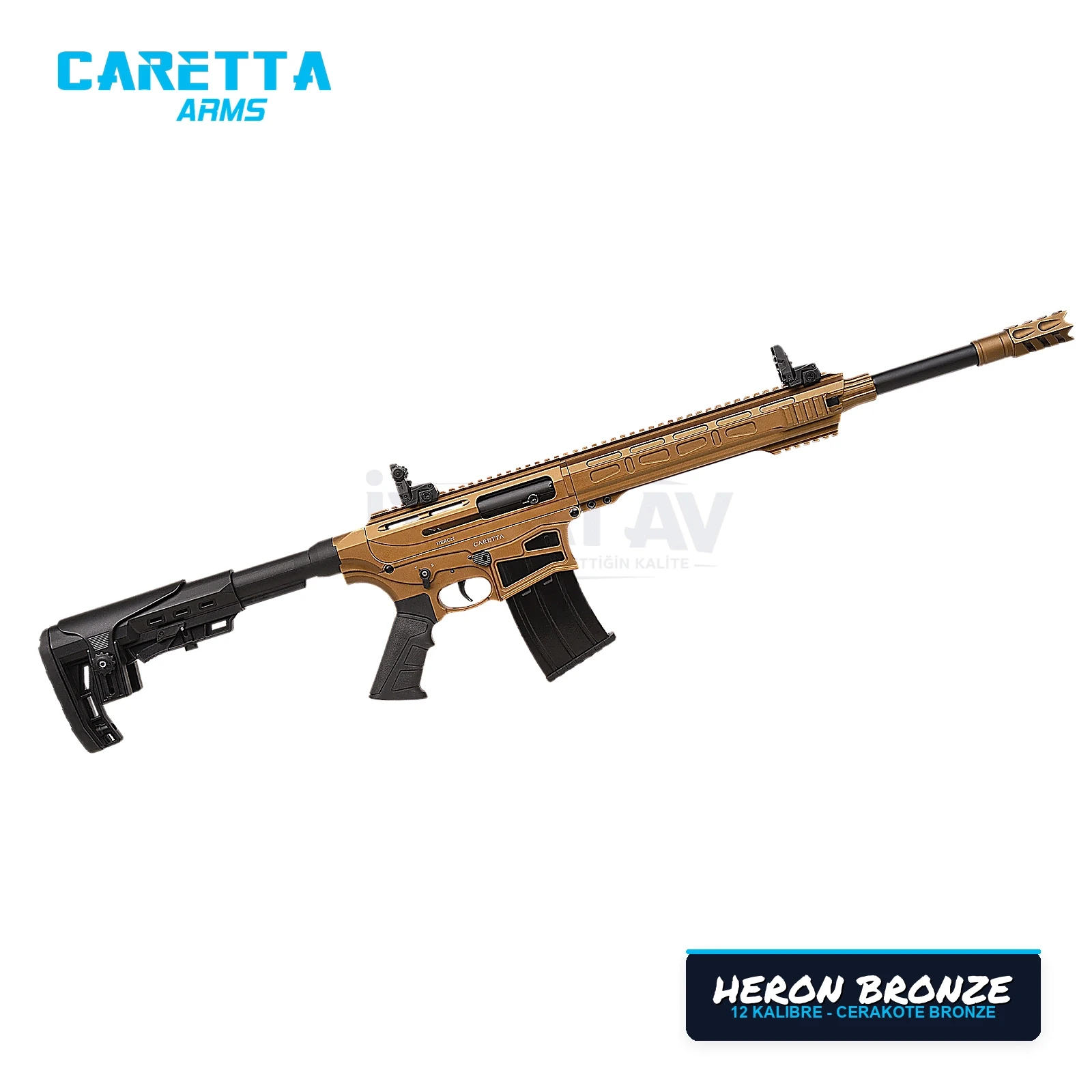 Caretta HERON Bronz Şarjörlü Av Tüfeği 12 Kalibre