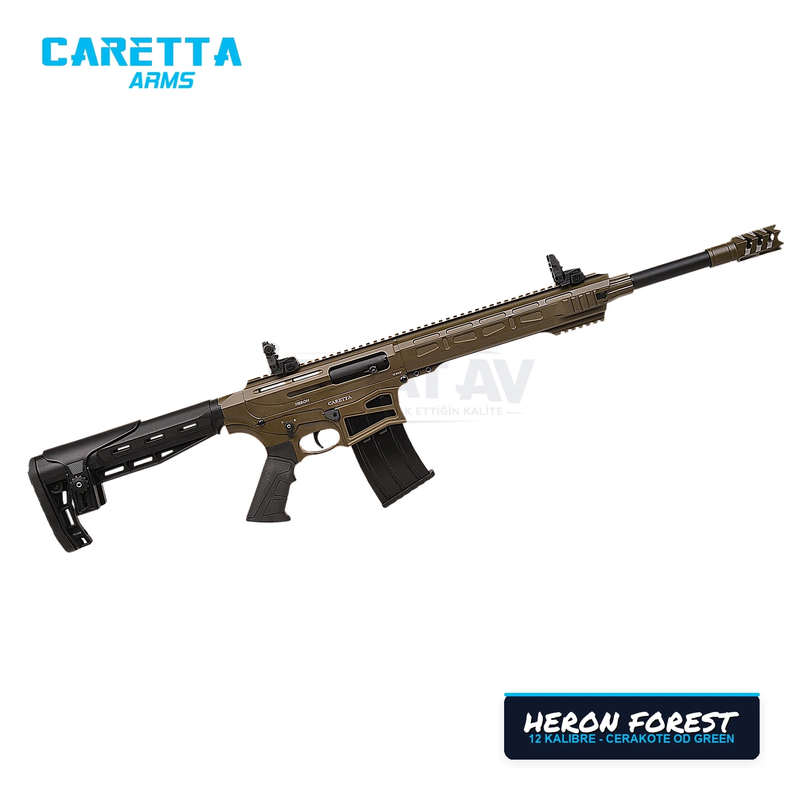 Caretta HERON Yeşil Şarjörlü Av Tüfeği 12 Kalibre