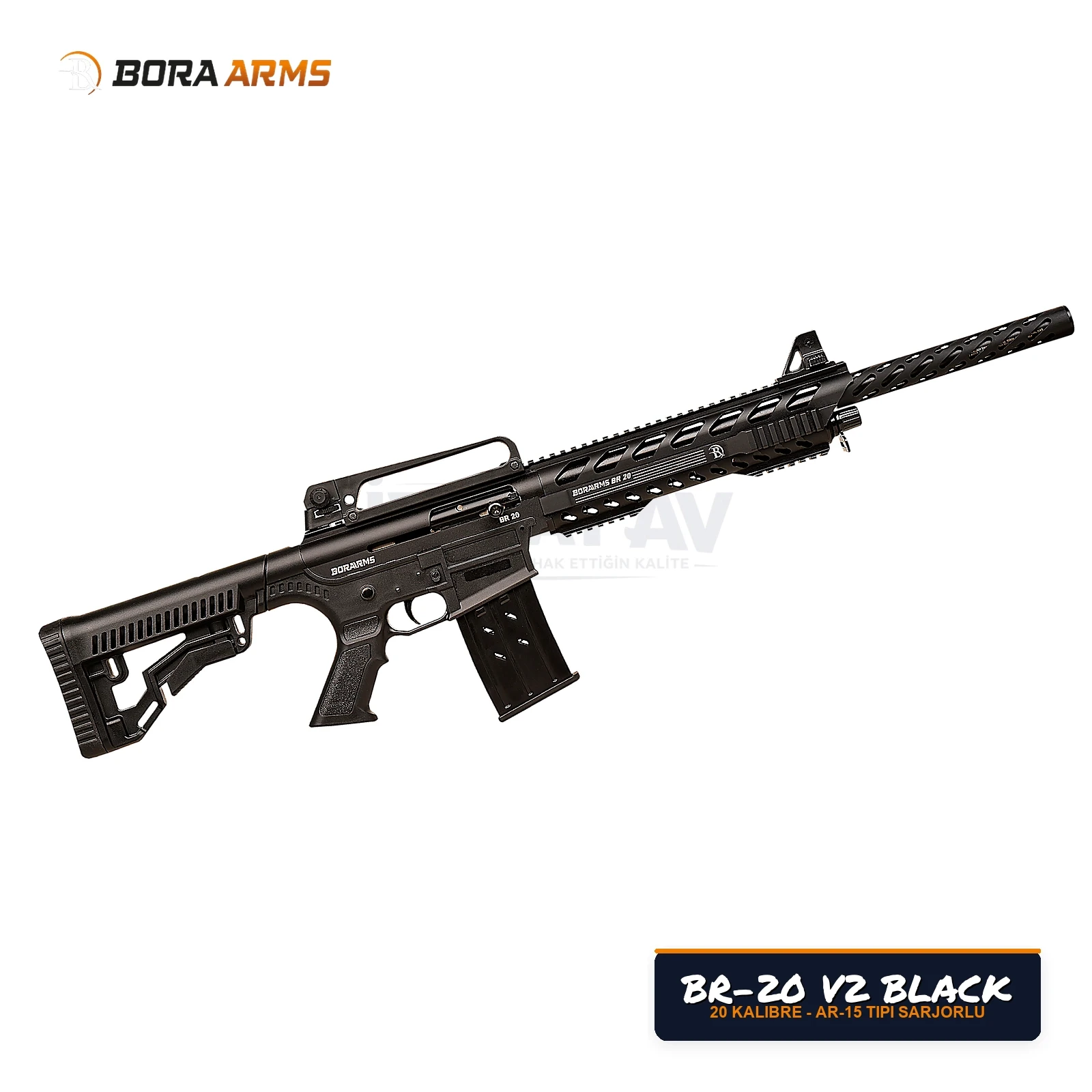 Bora Arms BR-20 V2 Siyah 20 Kalibre Şarjörlü Av Tüfeği