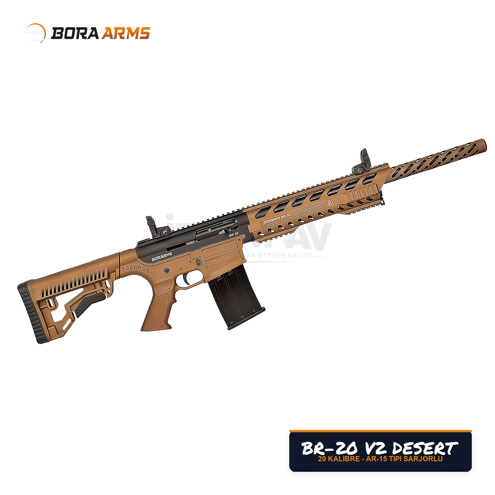 Bora Arms BR-20 V2 Çöl / Bronz 20 Kalibre Şarjörlü Av Tüfeği