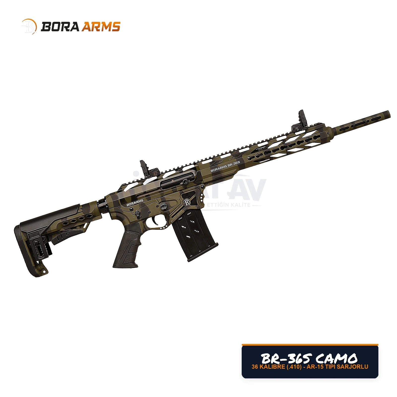 Bora Arms BR-36S Kamuflaj 36 Kalibre (.410) Şarjörlü Av Tüfeği