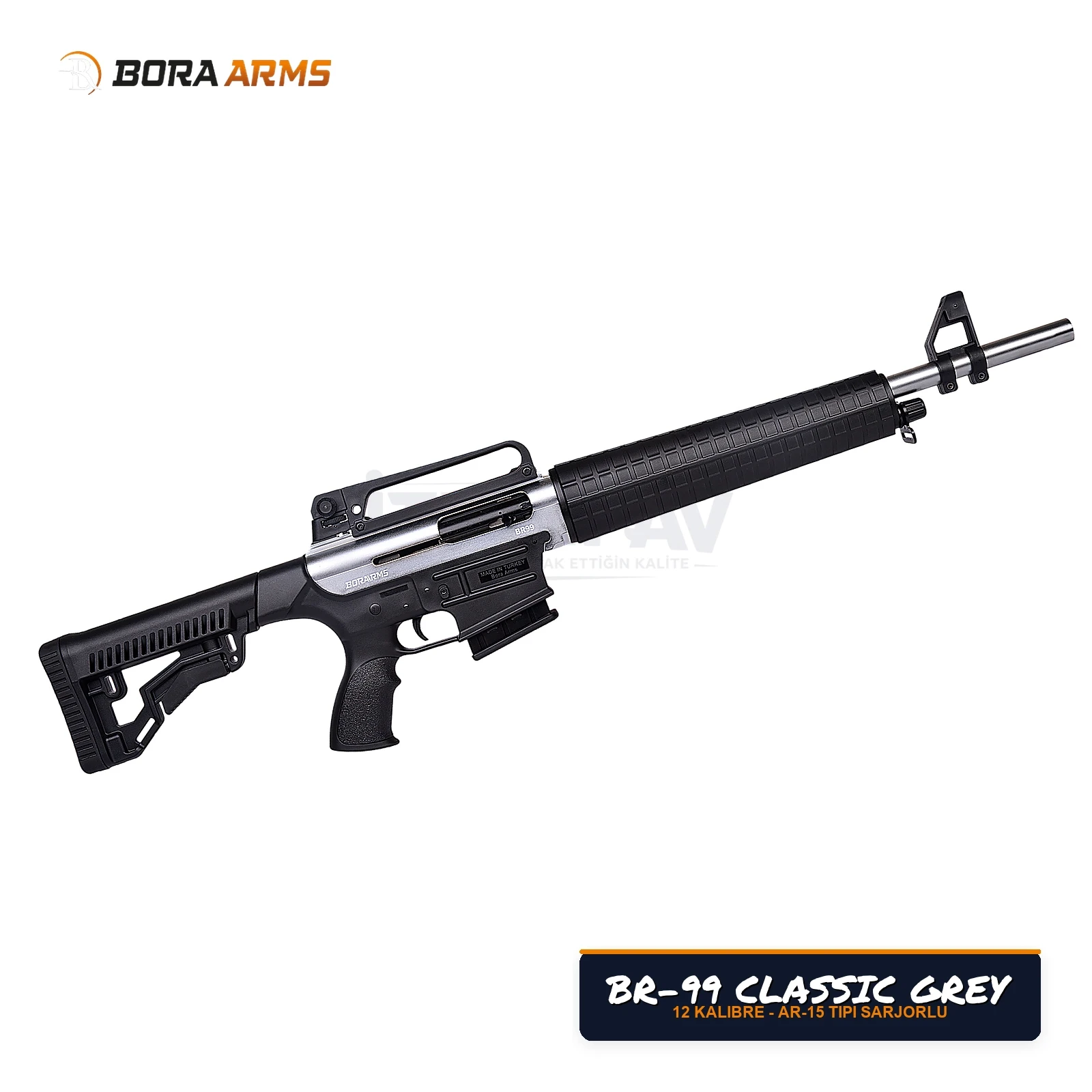 Bora Arms BR-99 Klasik Titanyum Gri 12 Kalibre Şarjörlü Av Tüfeği