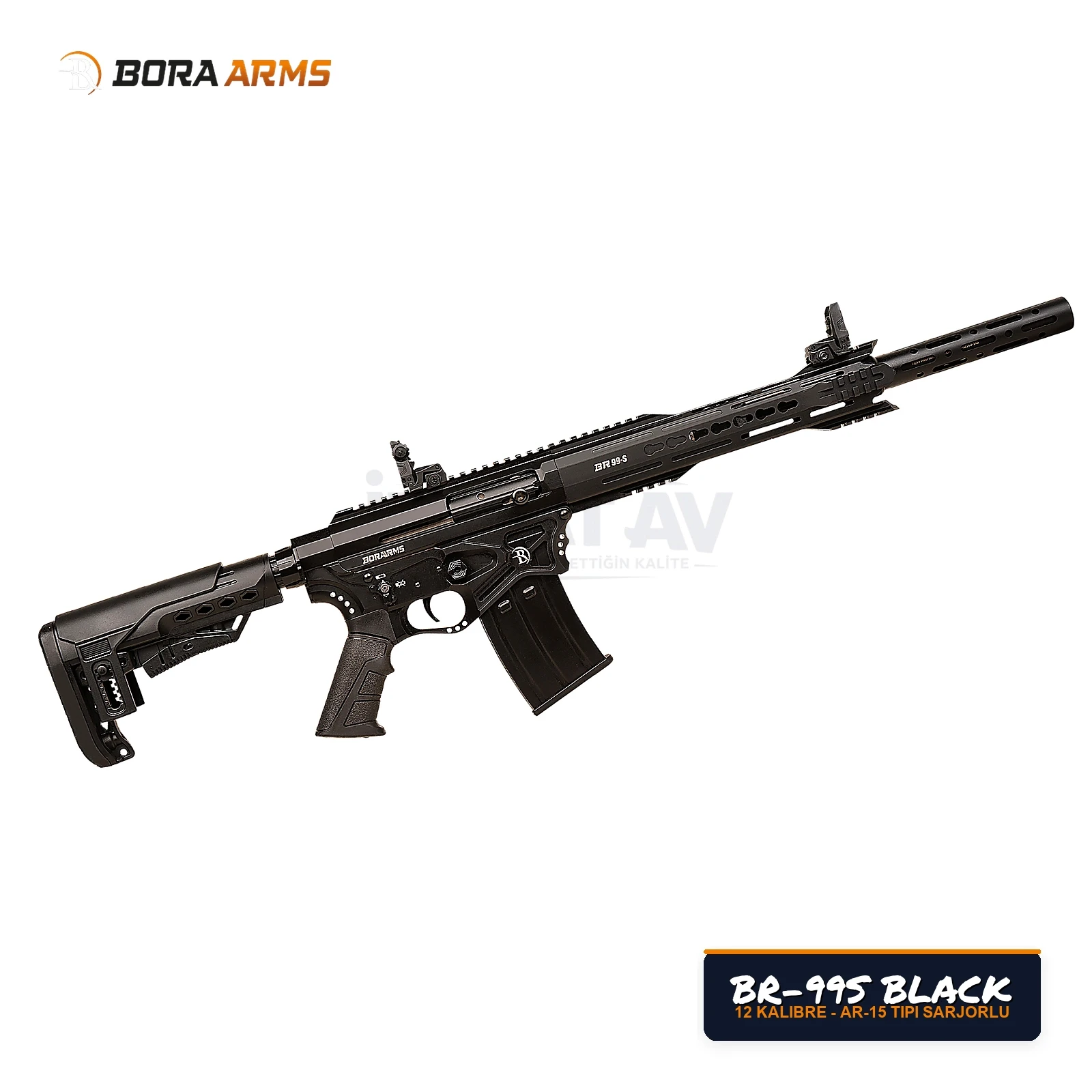 Bora Arms BR-99S Siyah 12 Kalibre Şarjörlü Av Tüfeği