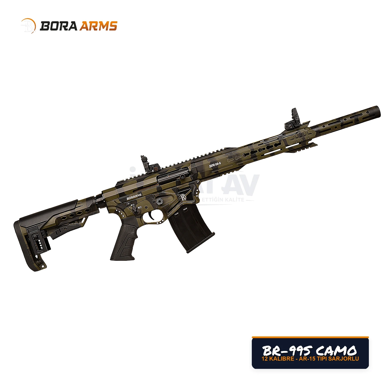Bora Arms BR-99S Kamuflaj 12 Kalibre Şarjörlü Av Tüfeği