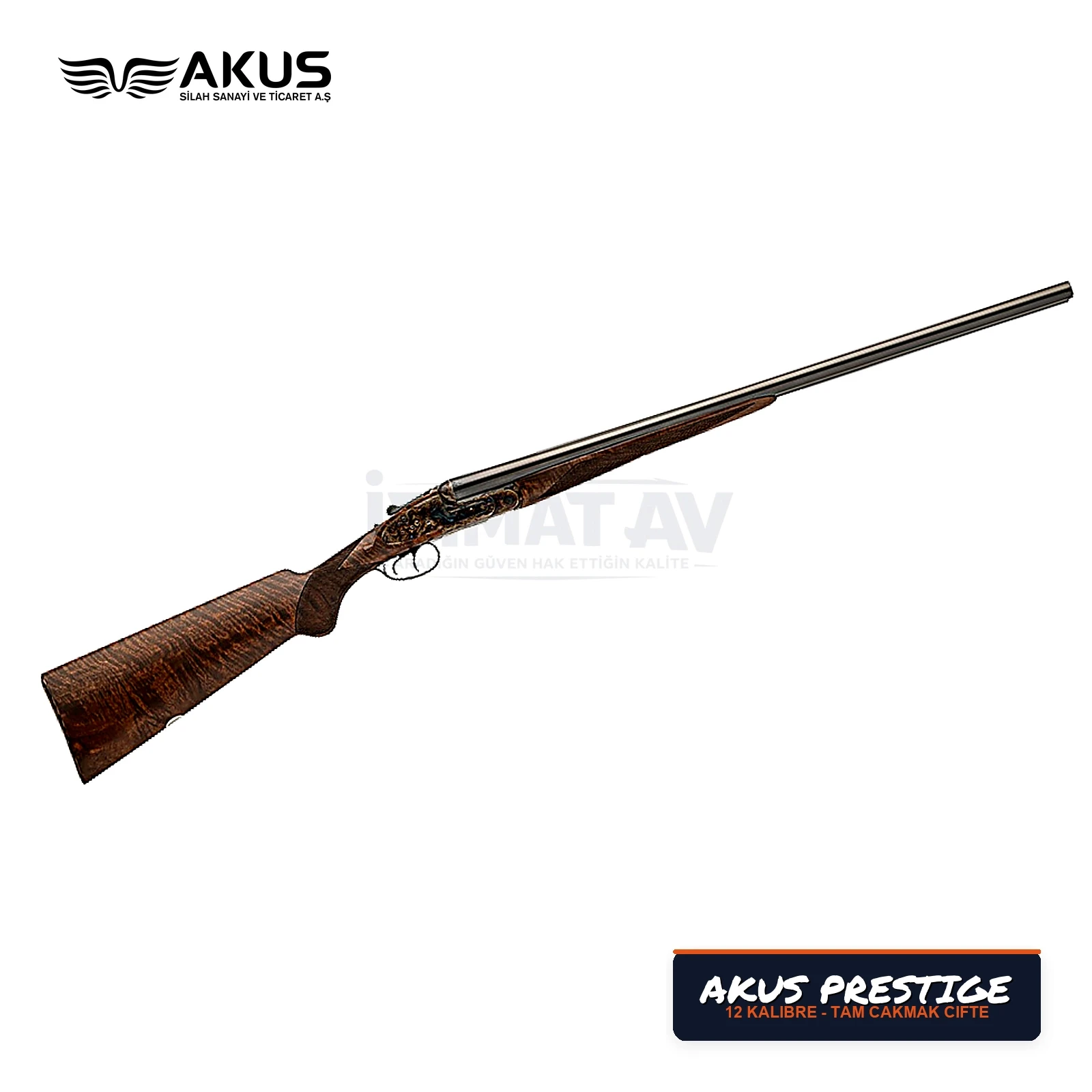 Akus Prestige Tam Çakmak Çifte Kırma Av Tüfeği