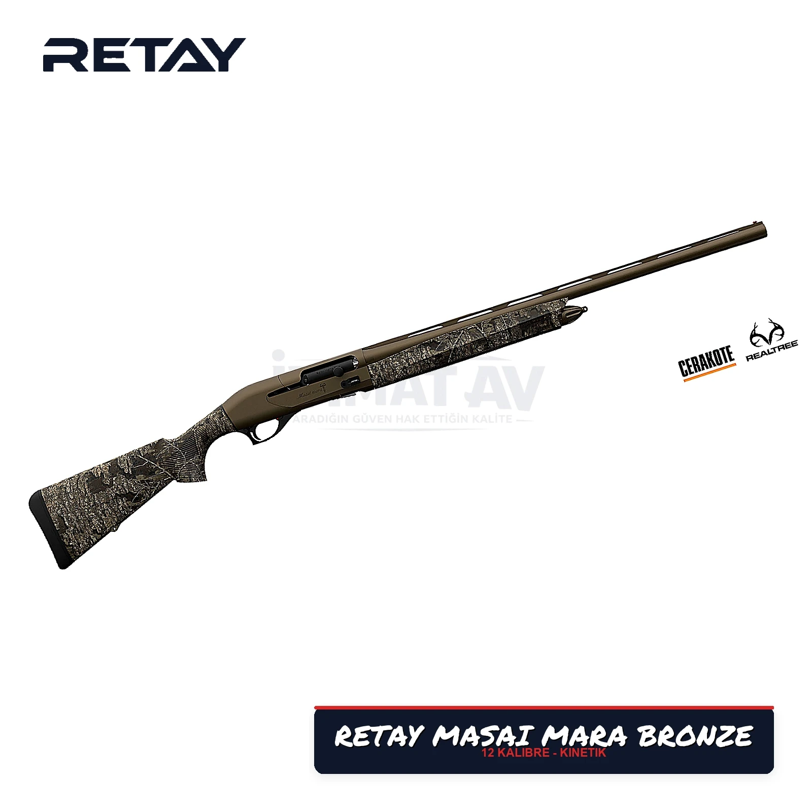 Retay Masai Mara Timber Bronze 12 Kalibre Kinetik Yarı Otomatik Av Tüfeği