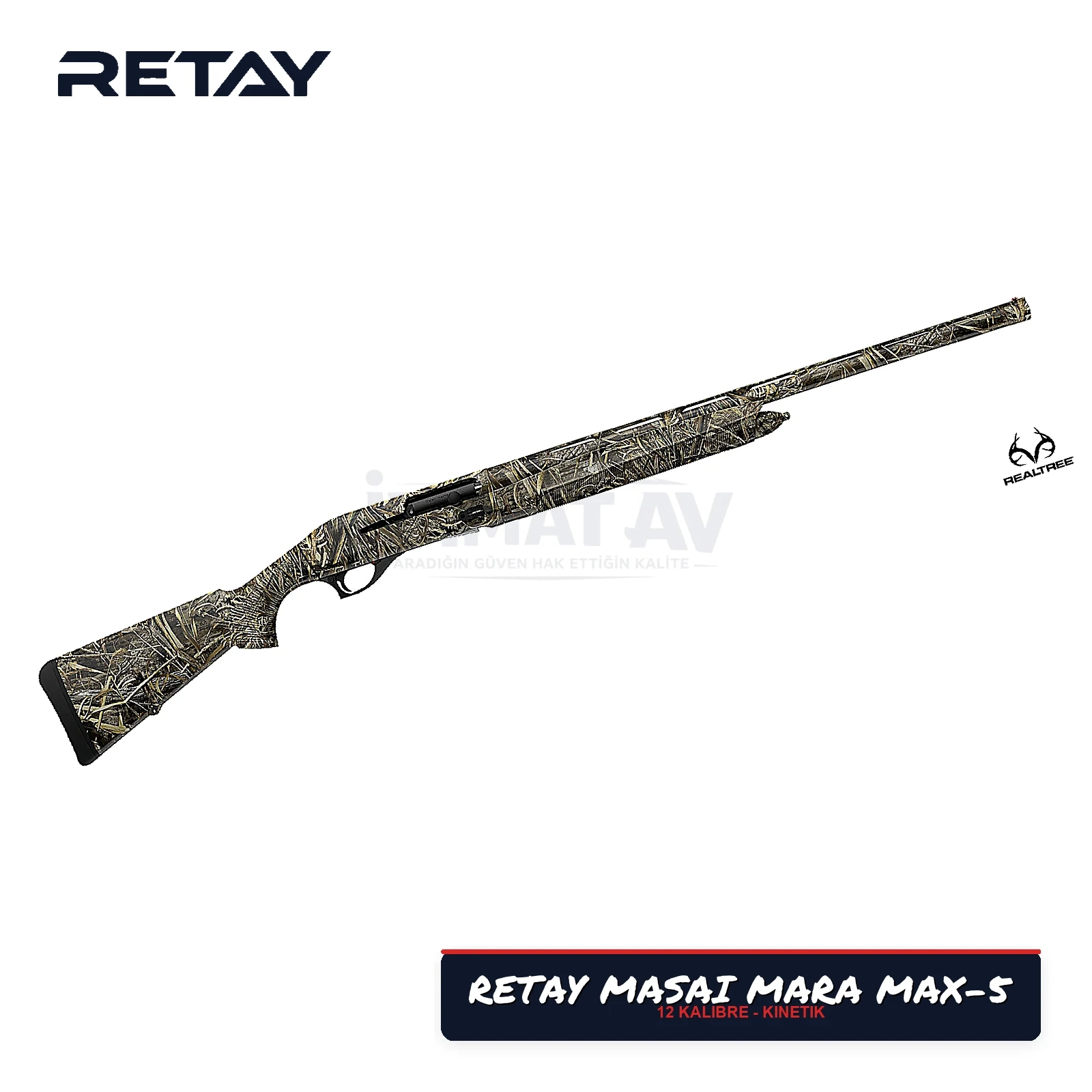 Retay Masai Mara Max-5 Kamuflaj 12 Kalibre Kinetik Yarı Otomatik Av Tüfeği